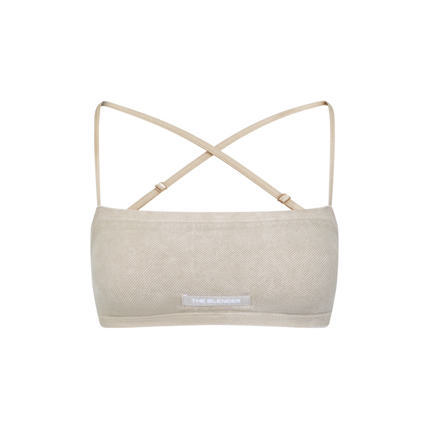 Sand-Washed Denim Cross-Back Bralette6028B