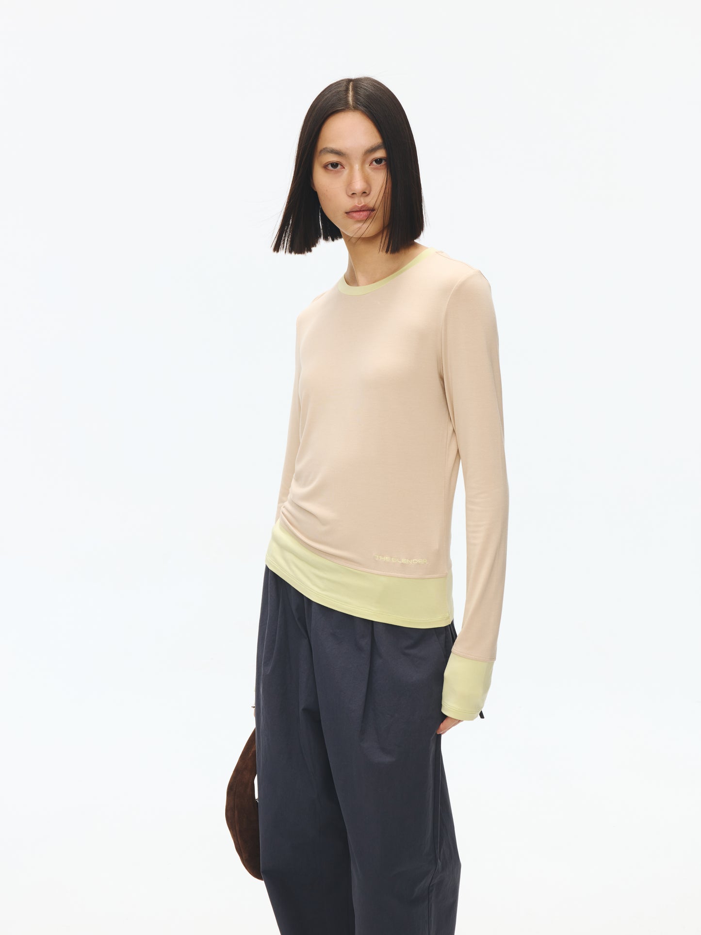 Color-Block Long Sleeve T-Shirt