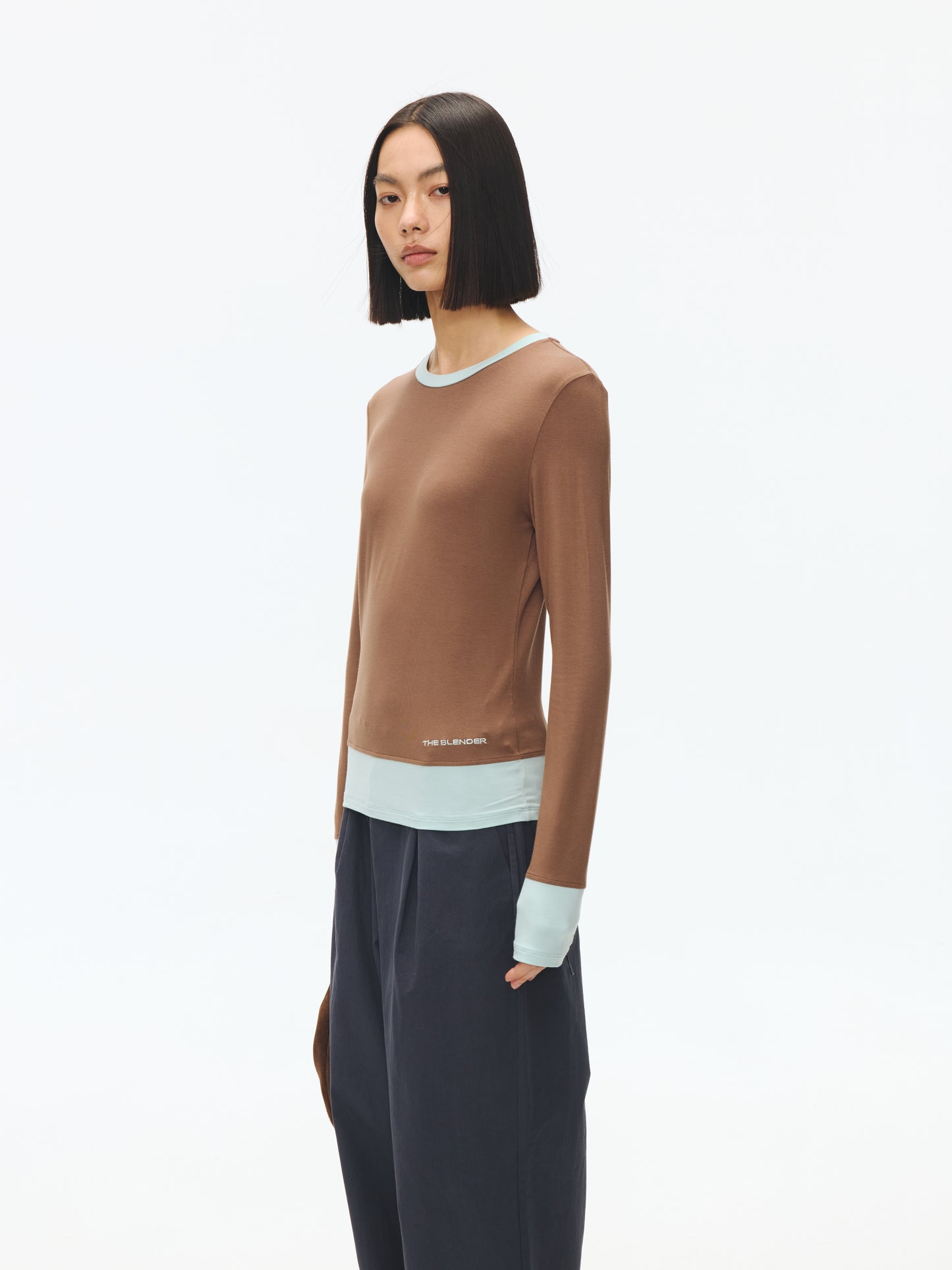 Color-Block Long Sleeve T-Shirt