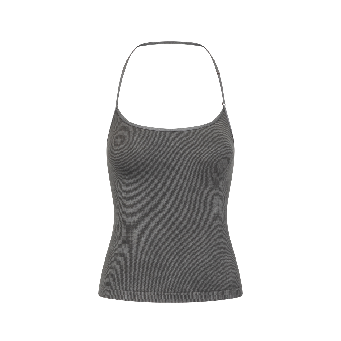 Sand-Washed Denim Halter Tank Top6013top