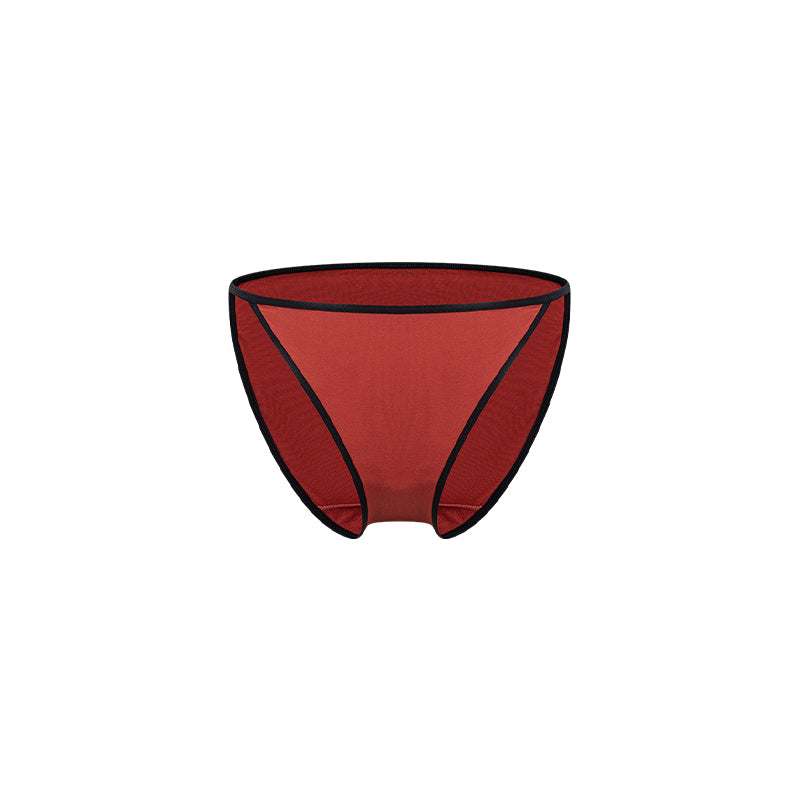 Contrast Trim Thin Side Strap High-Cut Triangle Briefs - The Blender