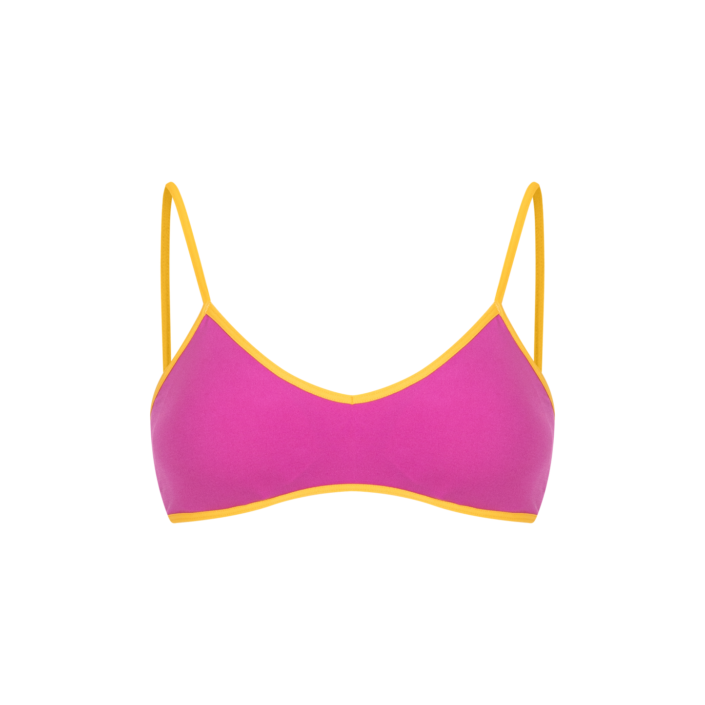 Contrast Color V-neck Vest Bra - The Blender