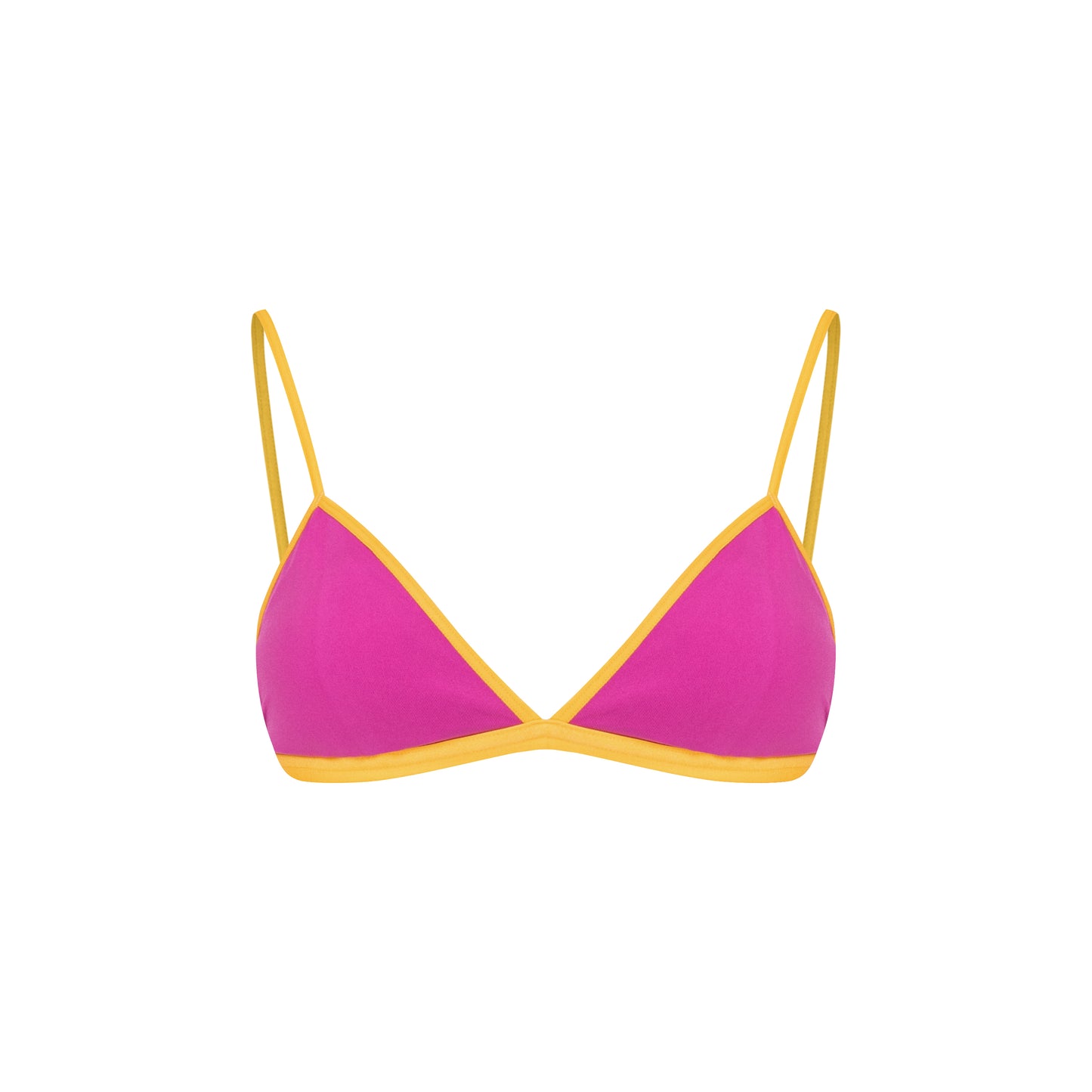 Contrast Color Convertible Cross-Strap Triangle Cup Bra - The Blender