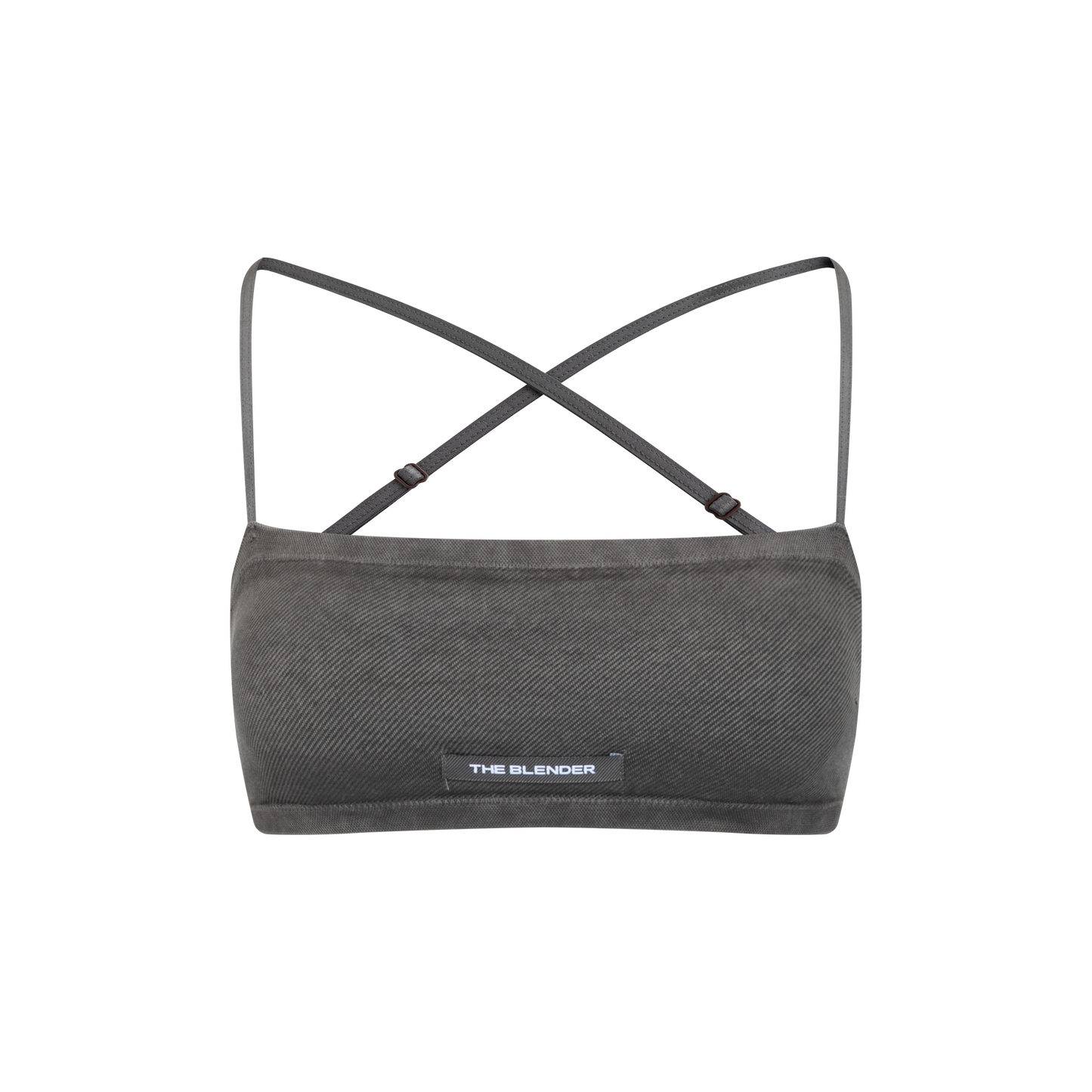 Sand-Washed Denim Cross-Back Bralette6028B