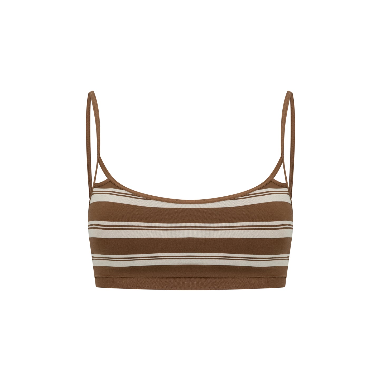 Striped hollowed-out backless Bra - The Blender