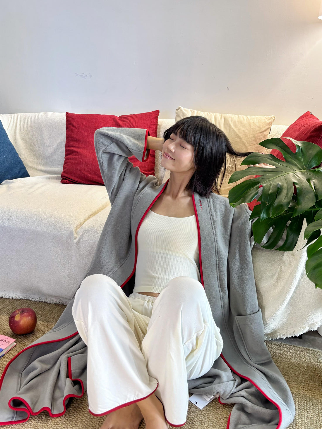 Red-Trimmed Robe: My Cozy Christmas Lounging Must-Have