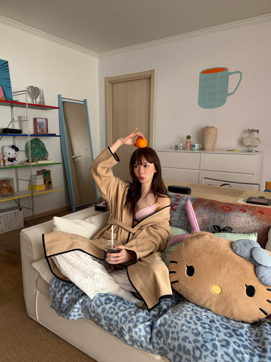 Chic Comfortable Robe and Bra for Sweet Home Style