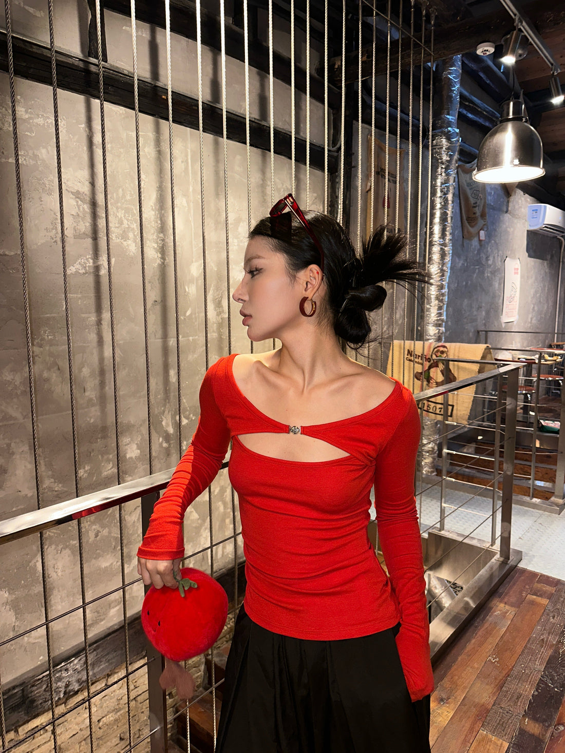 Halloween-Ready Lava Red Top: Comfort Meets Festive Chic