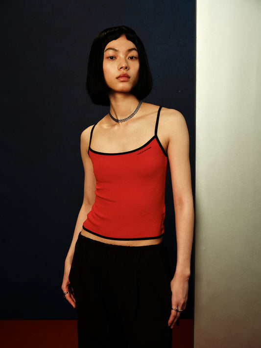 Crew Neck Y-Back Strappy Backless Cami Top - The Blender