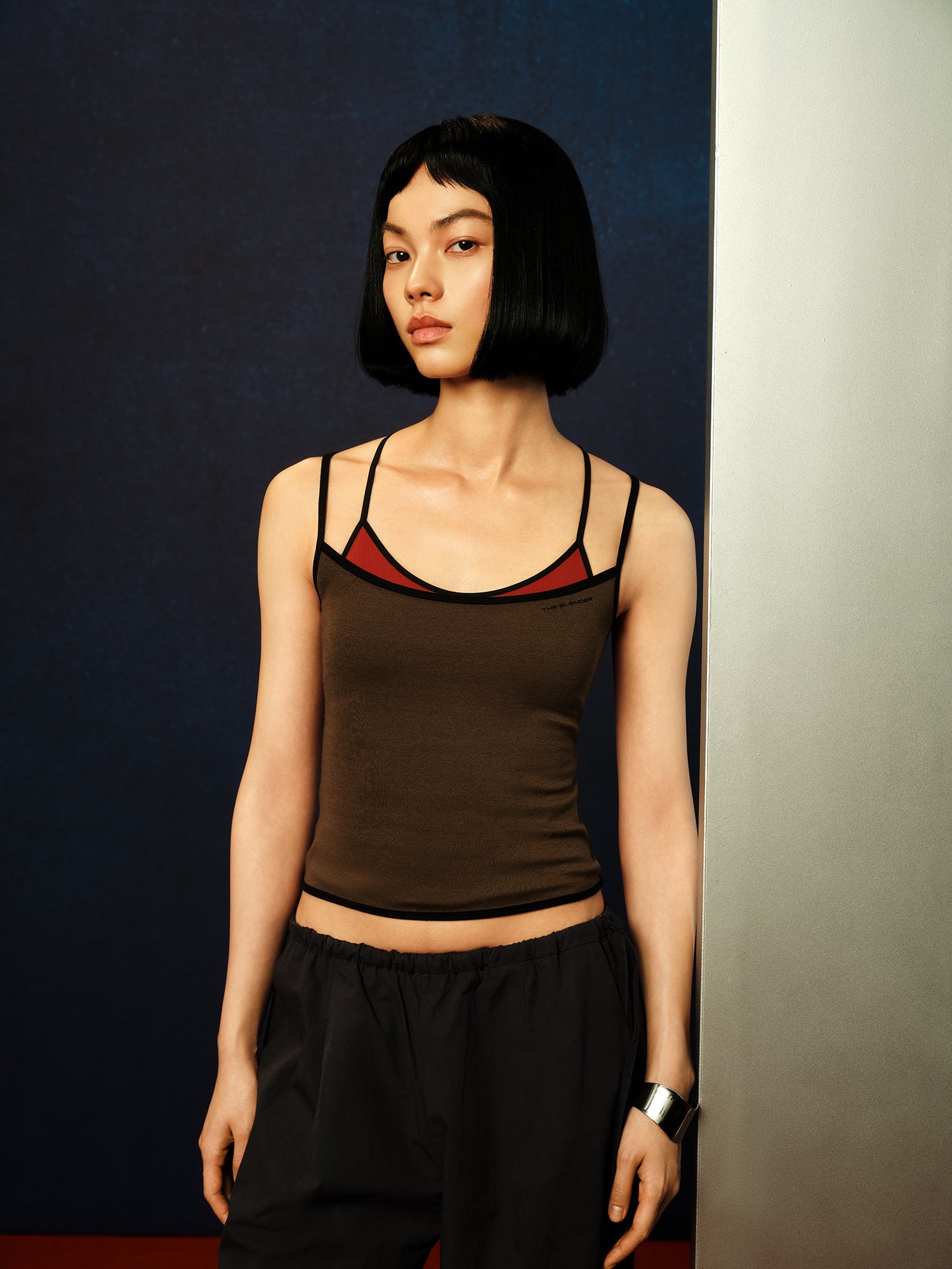 Crew Neck Y-Back Strappy Backless Cami Top - The Blender