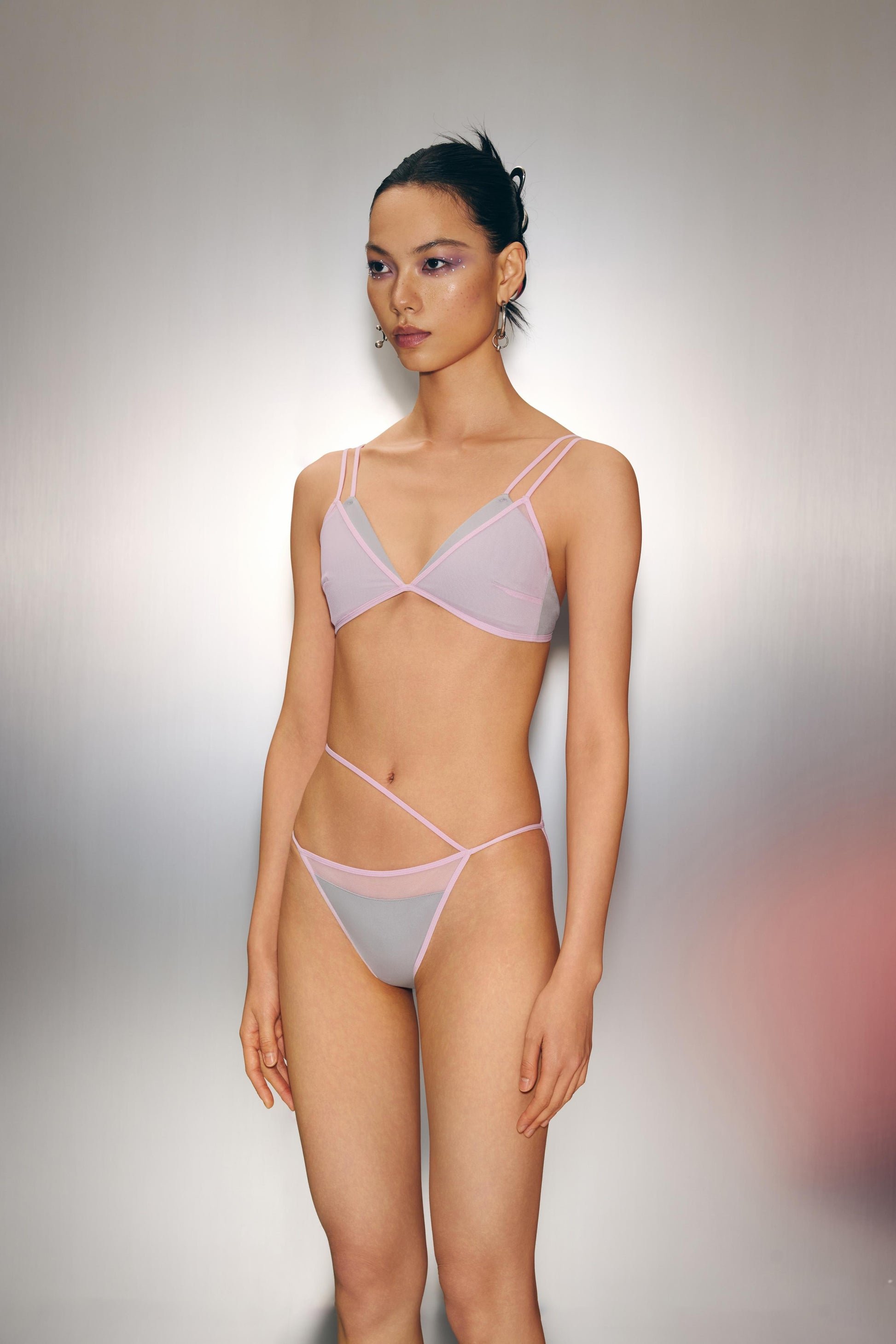 Contrast Color Mesh Splicing Briefs - The Blender