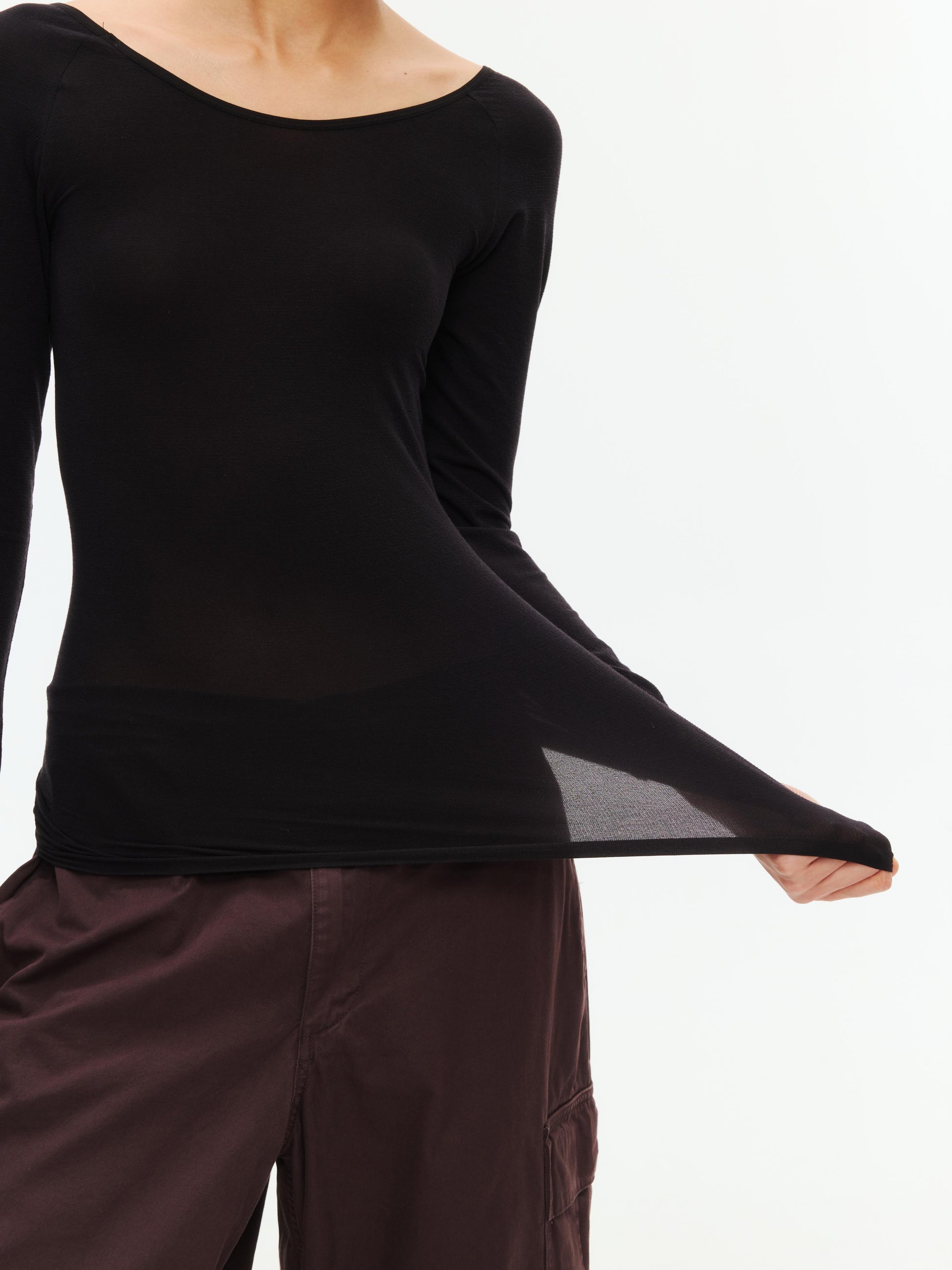 Heating Fiber Lightweight Crew Neck Thermal Top - The Blender