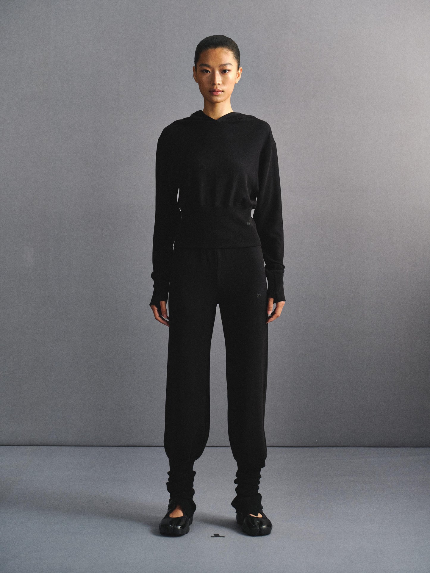 「3S」Elastic‑Waist Straight‑Leg Casual Trousers