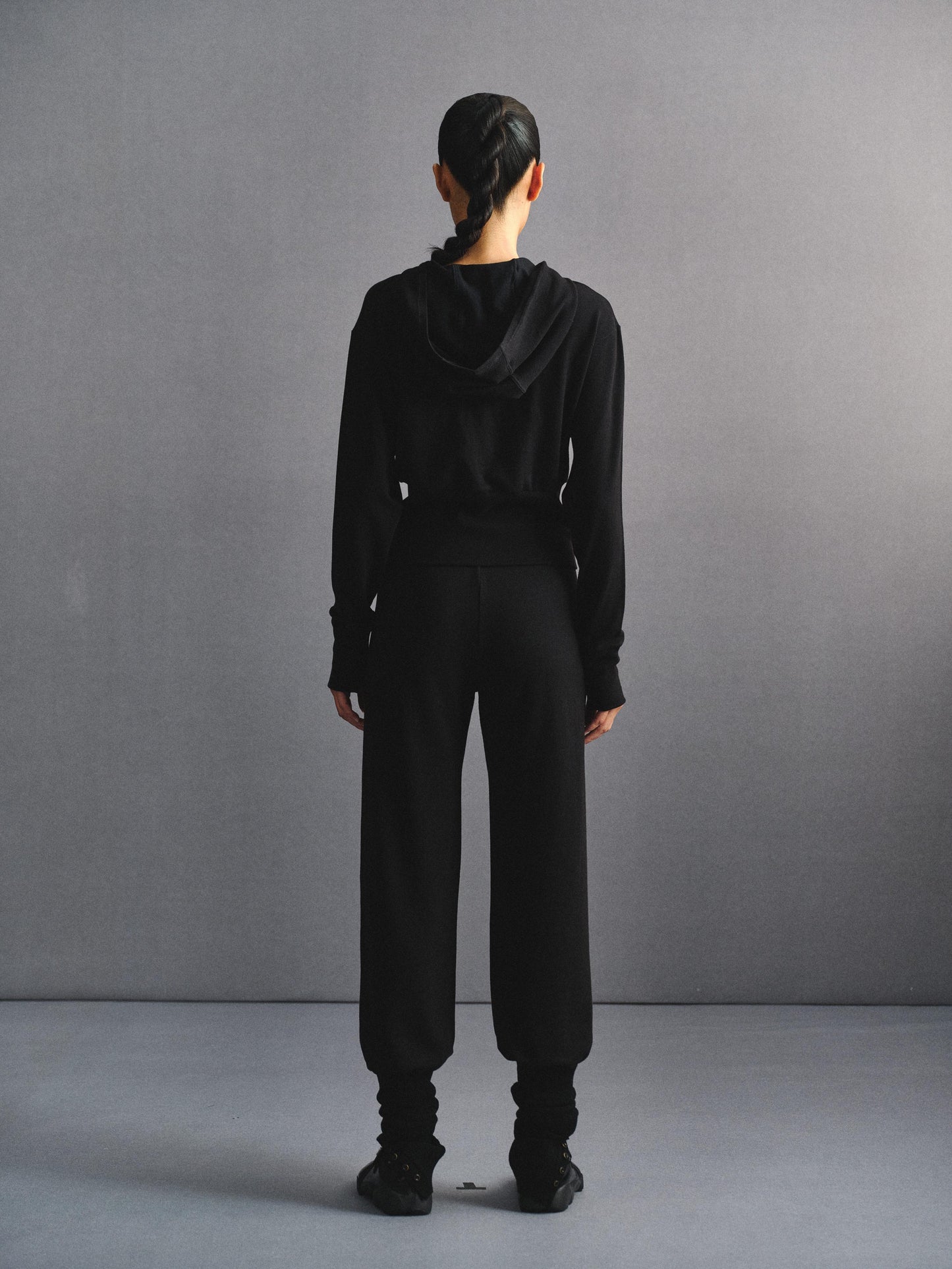 「3S」Elastic‑Waist Straight‑Leg Casual Trousers