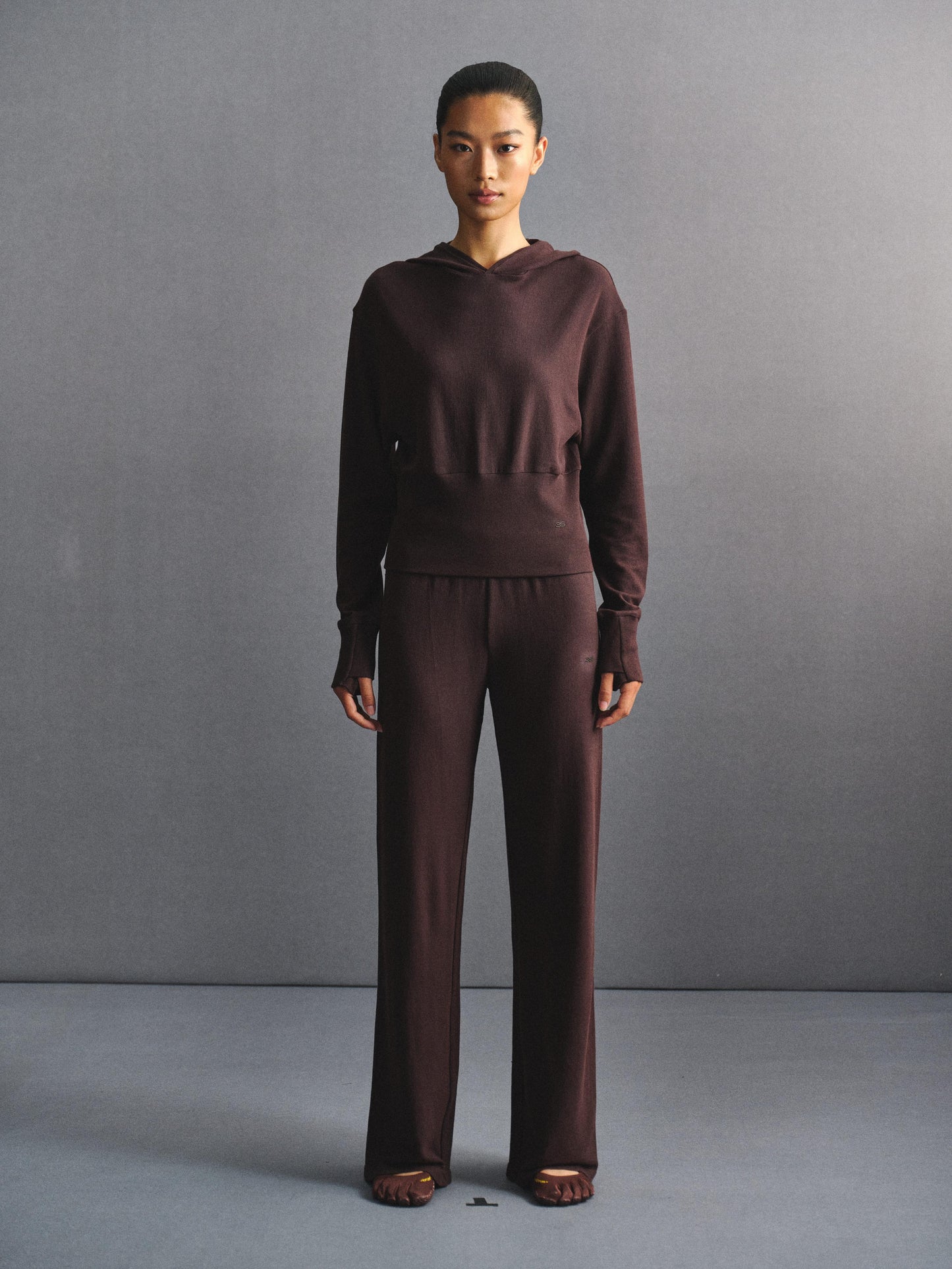 「3S」Elastic‑Waist Straight‑Leg Casual Trousers
