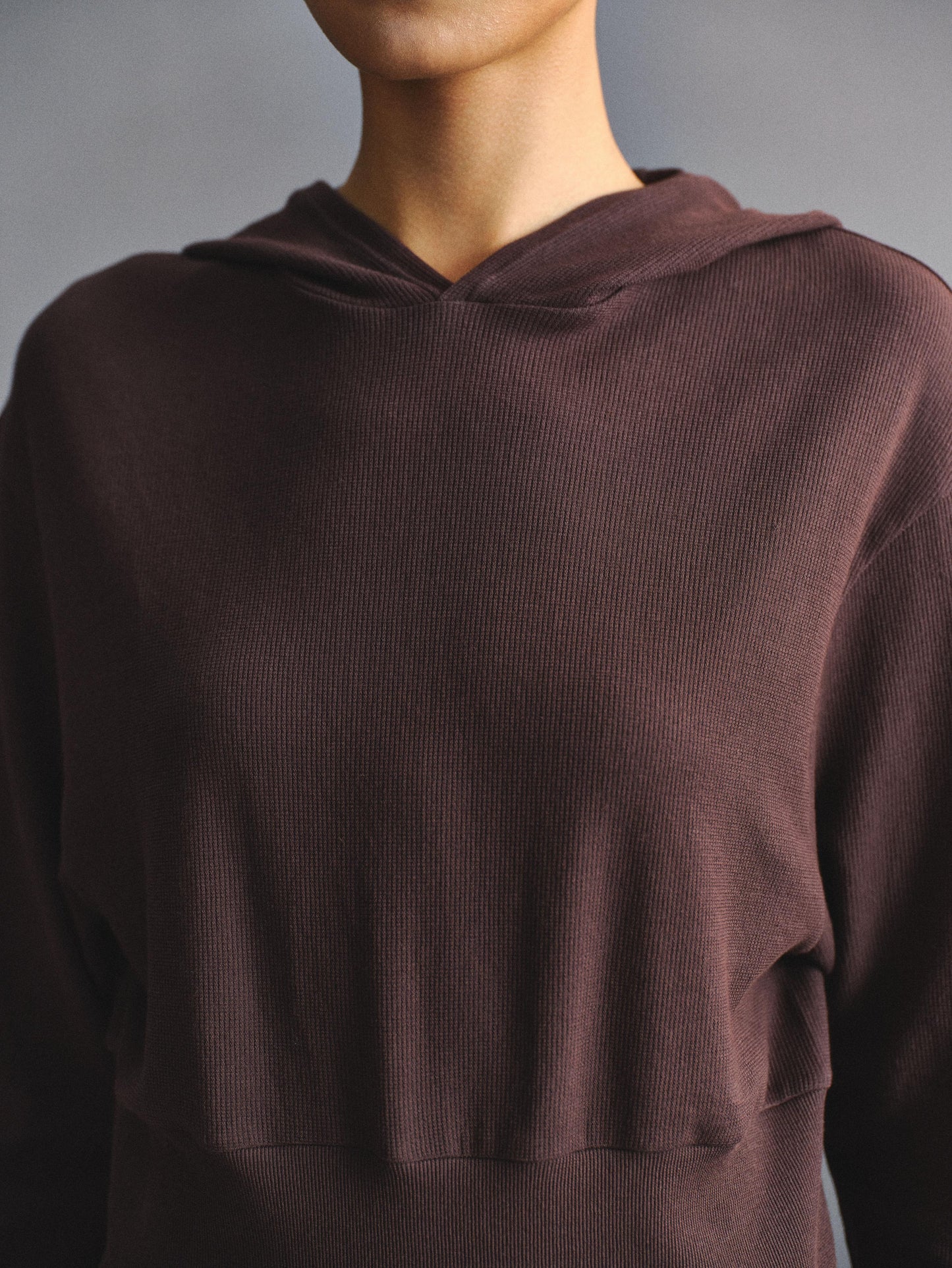 「3S」Long‑Sleeve Oversized Cropped Hoodie