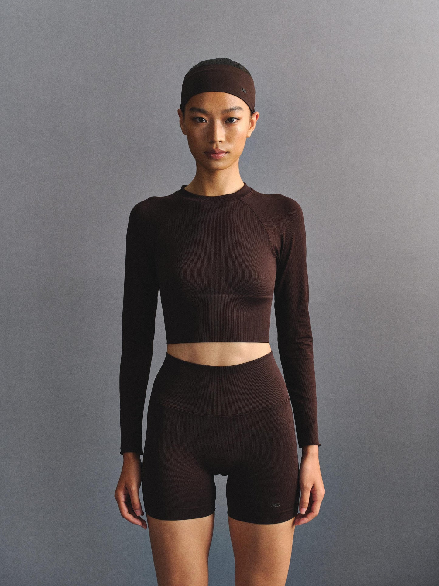 「3S」Slim‑Fit Crew‑Neck Long‑Sleeve Top - The Blender