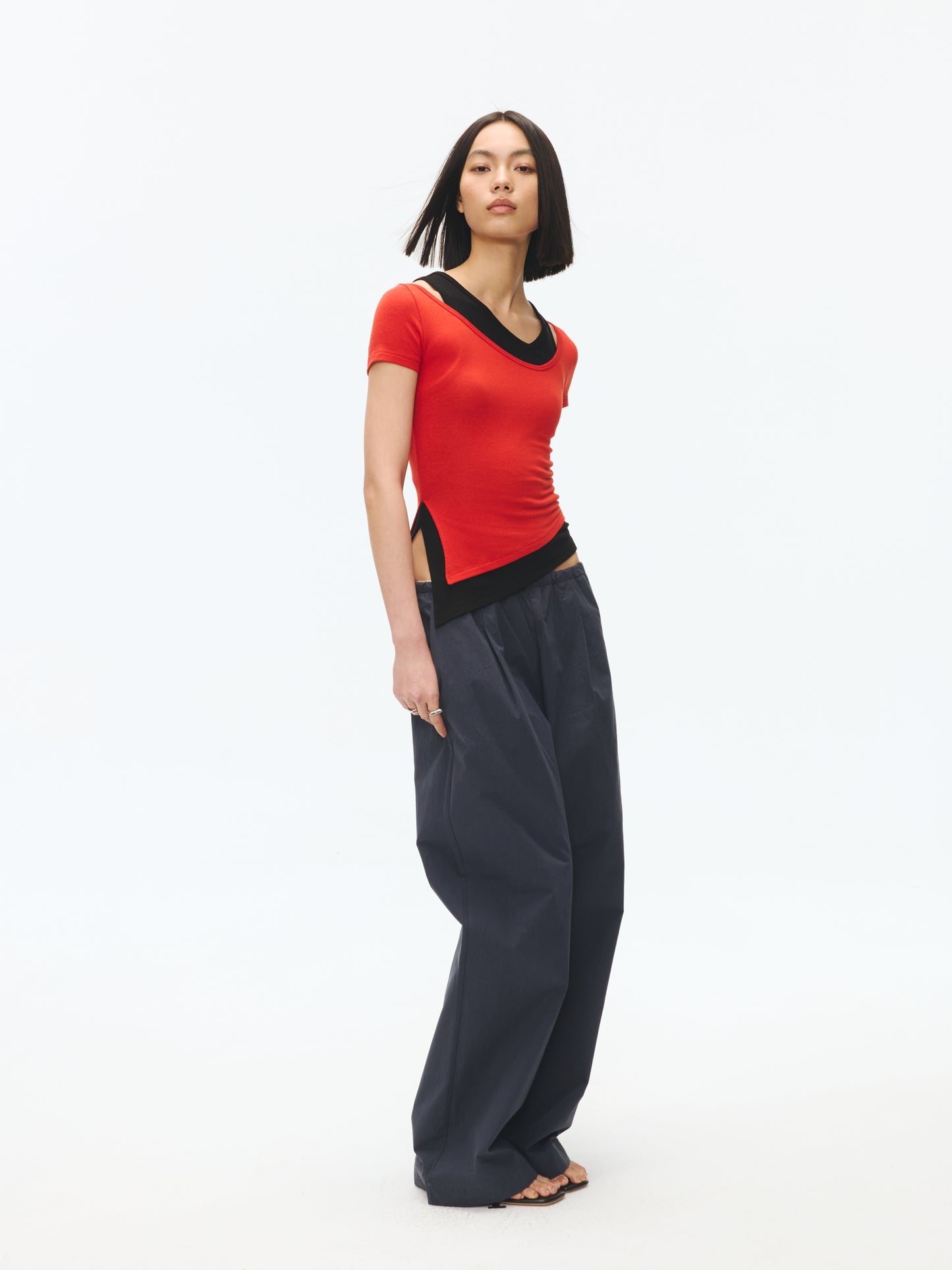 Relaxed Straight-Leg Casual Pants