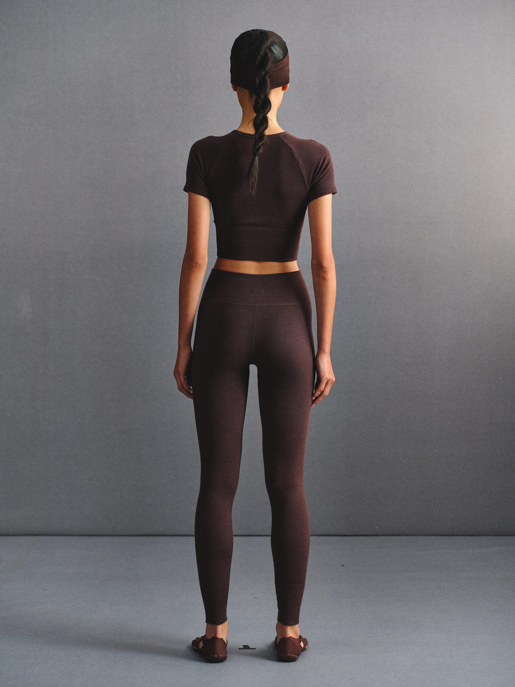 「3S」Ribbed Slim‑Fit High‑Waist Long Pants - The Blender