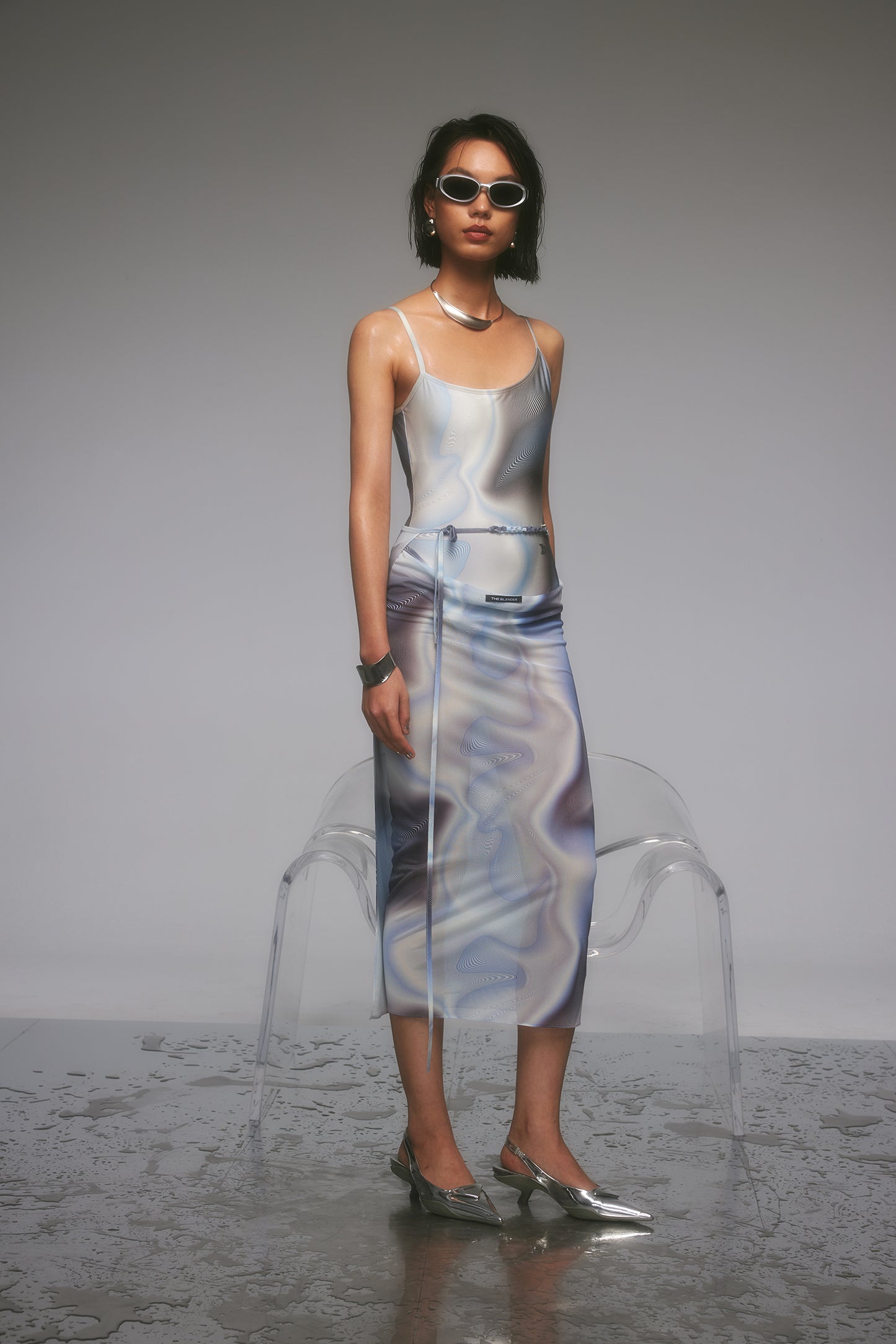 SLIVER RIVER Backless One-Shoulder Beachwear - The Blender