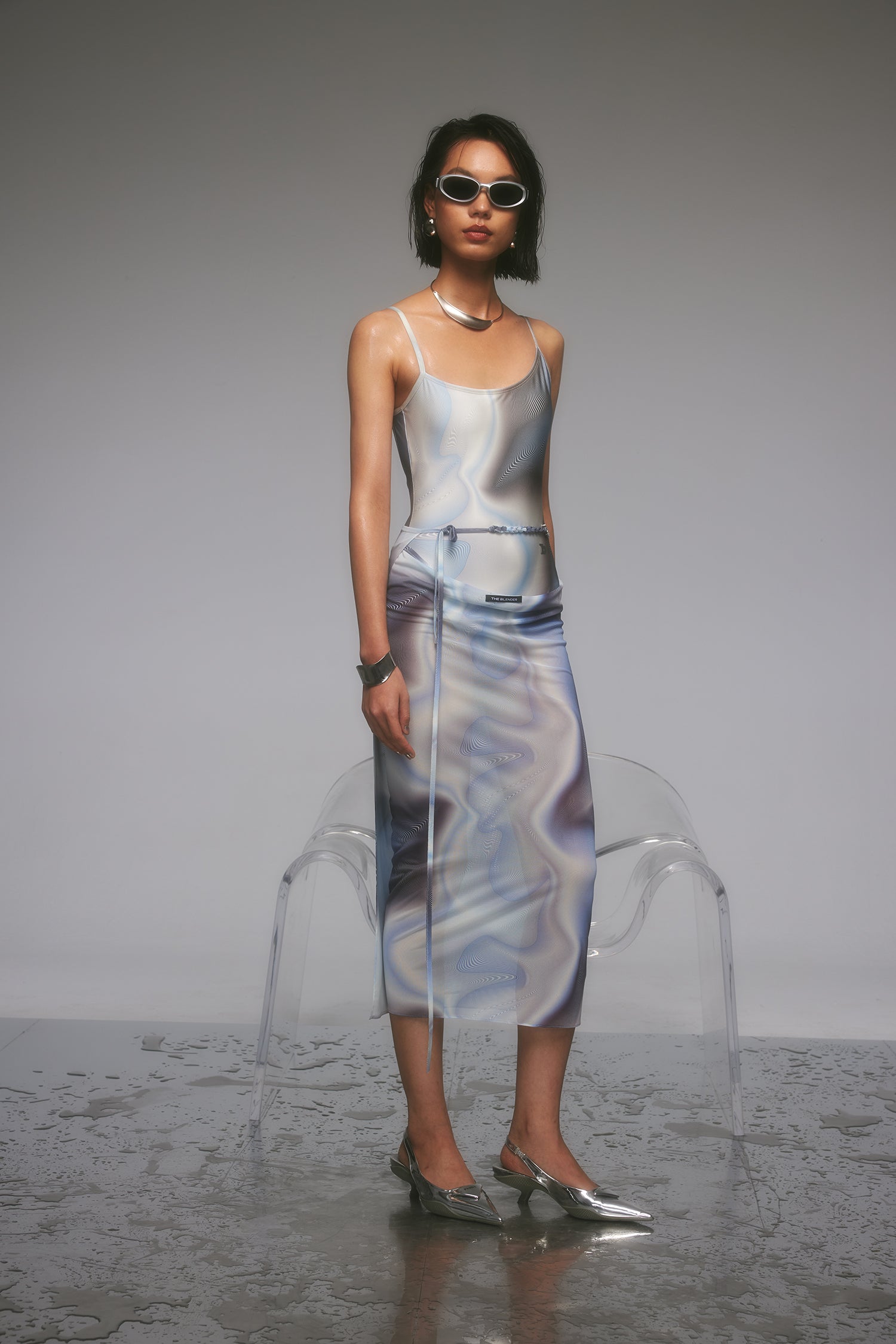 SLIVER RIVER Backless One-Shoulder Beachwear - The Blender