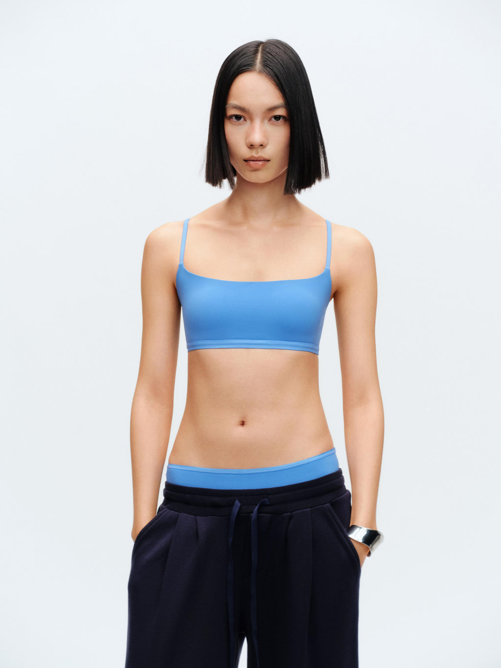 Smooth Narrow Cup Tank Bralette with Fixed Pads - The Blender
