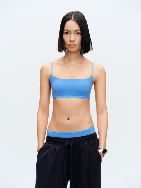 Smooth Narrow Cup Tank Bralette with Fixed Pads - The Blender