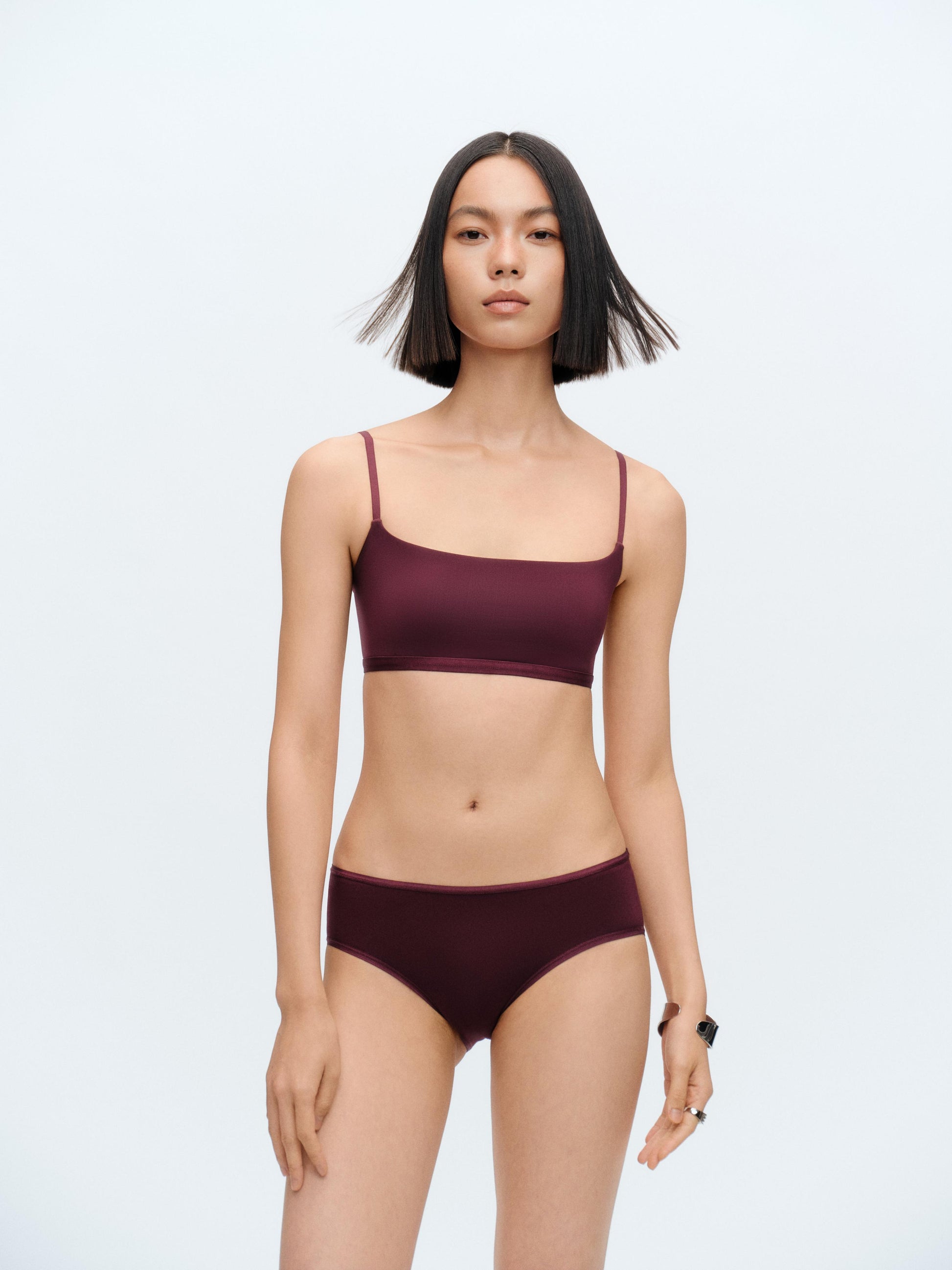 Smooth Narrow Cup Tank Bralette with Fixed Pads - The Blender