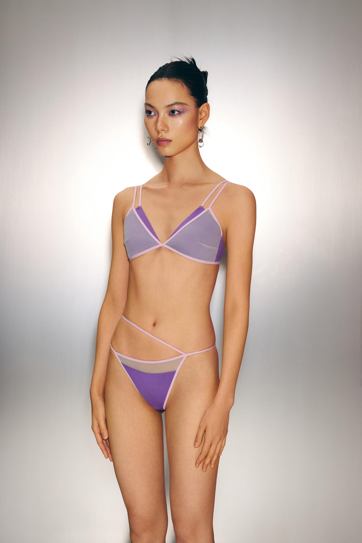 Contrast Color Mesh Splicing Briefs - The Blender