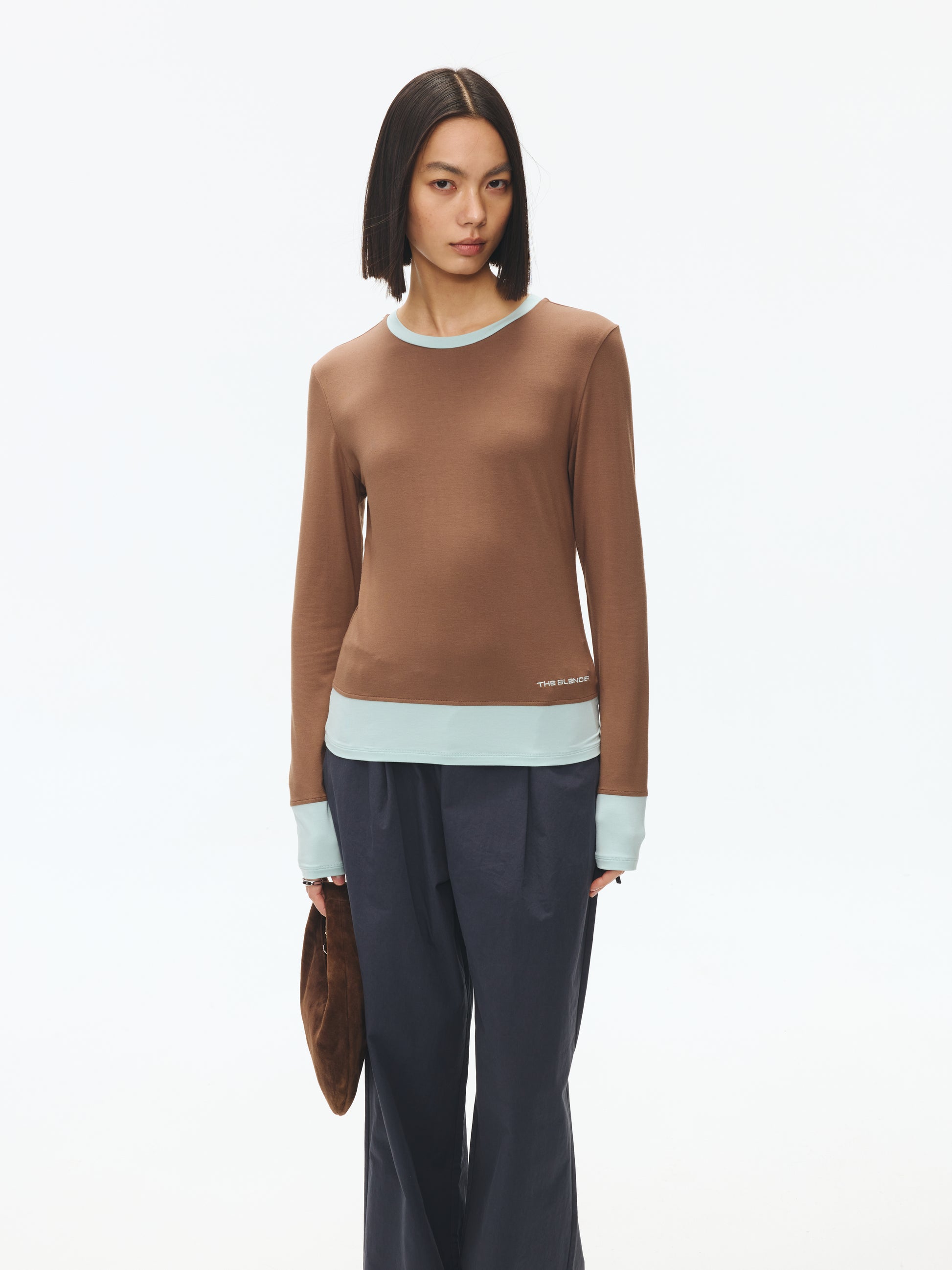 Color-Block Long Sleeve T-Shirt