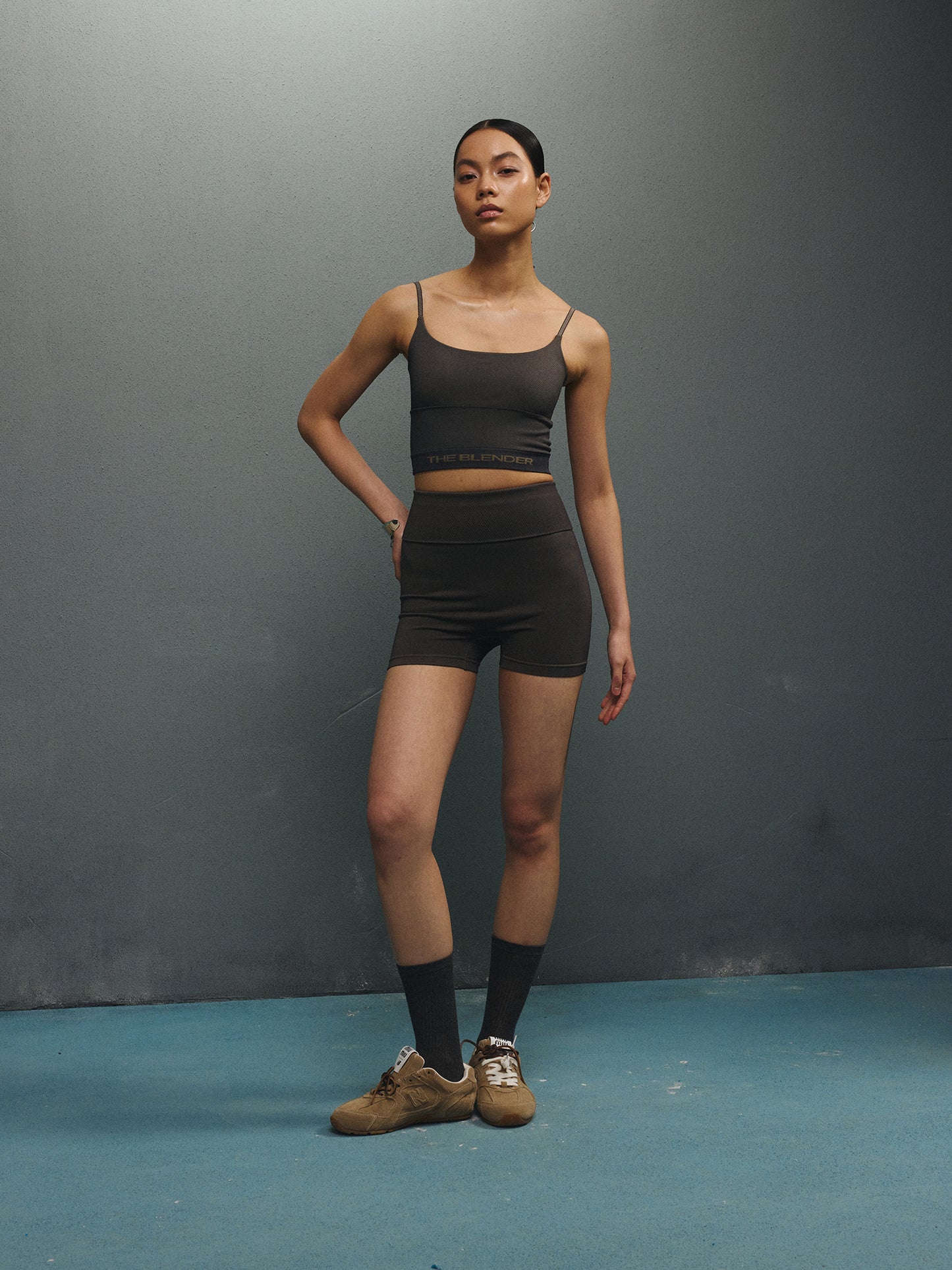 SKIN JEANS-High waisted boxer shorts