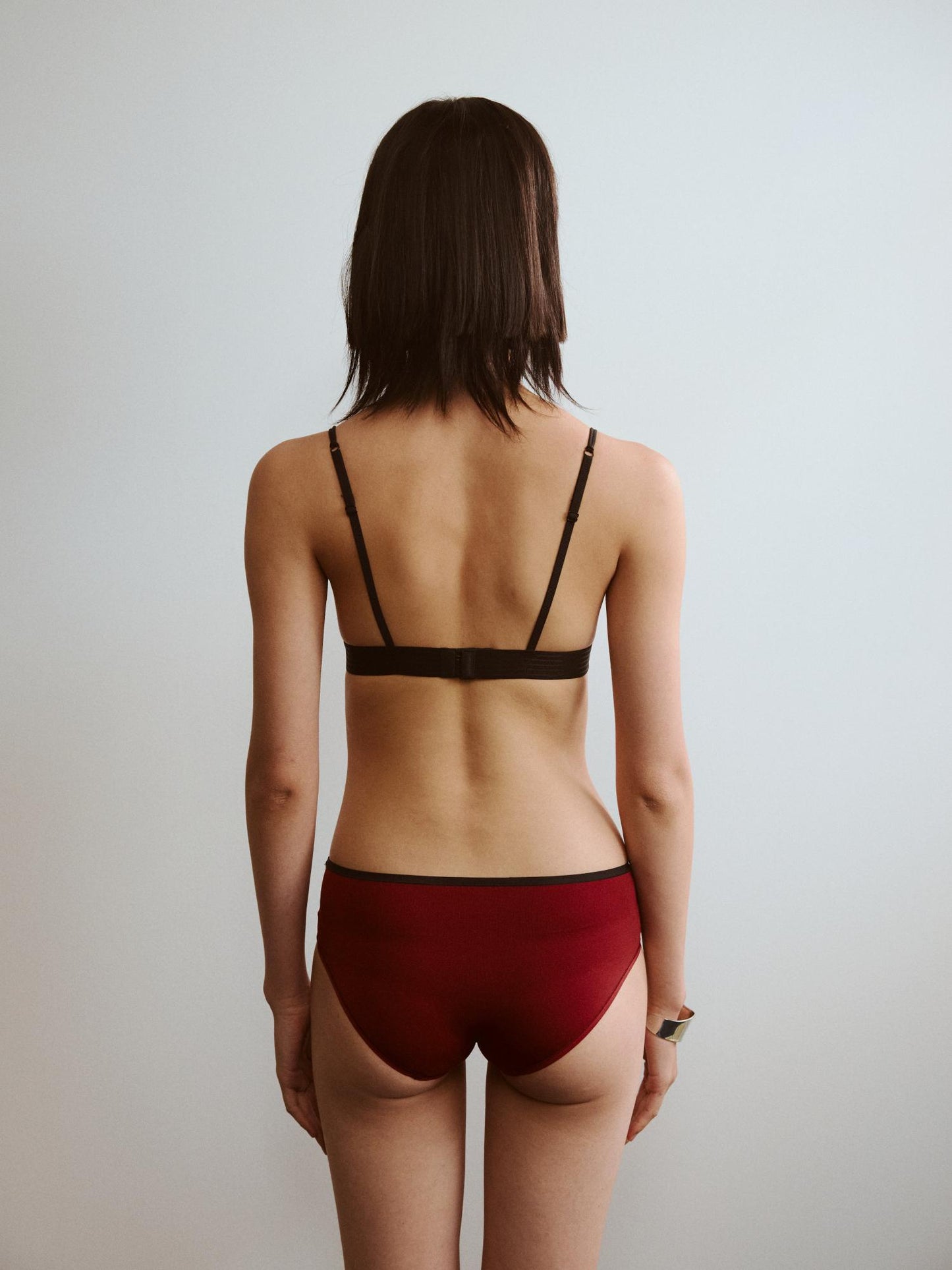 Wire-Free Contrast Triangle Bra