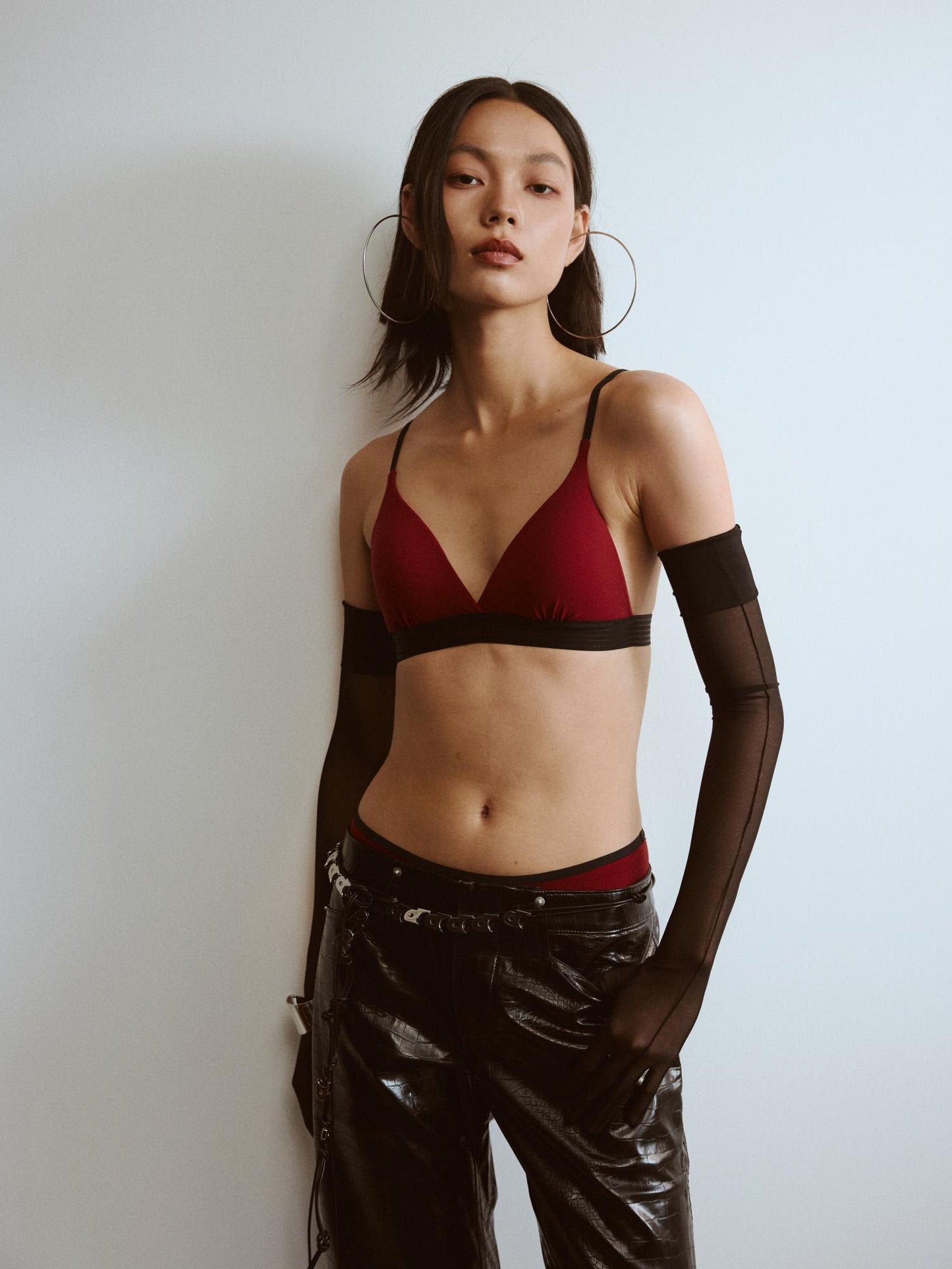 Wire-Free Contrast Triangle Bra