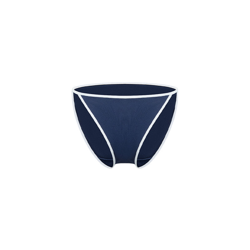 Contrast Trim Thin Side Strap High-Cut Triangle Briefs - The Blender