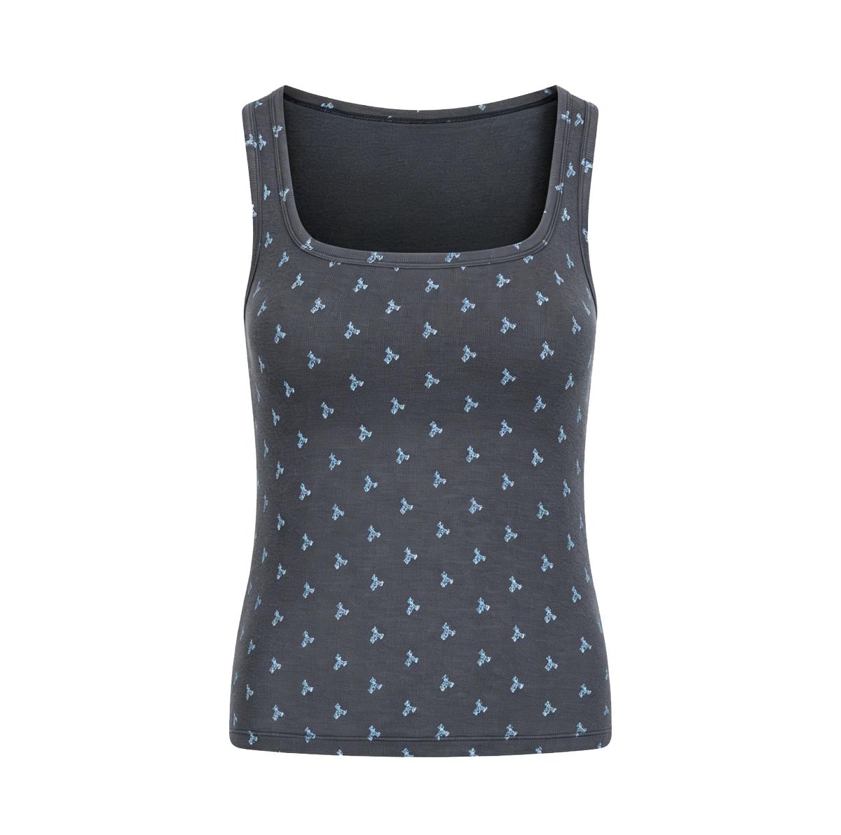 Square Neck Tencel Wool Slim Fit Tank Top - The Blender