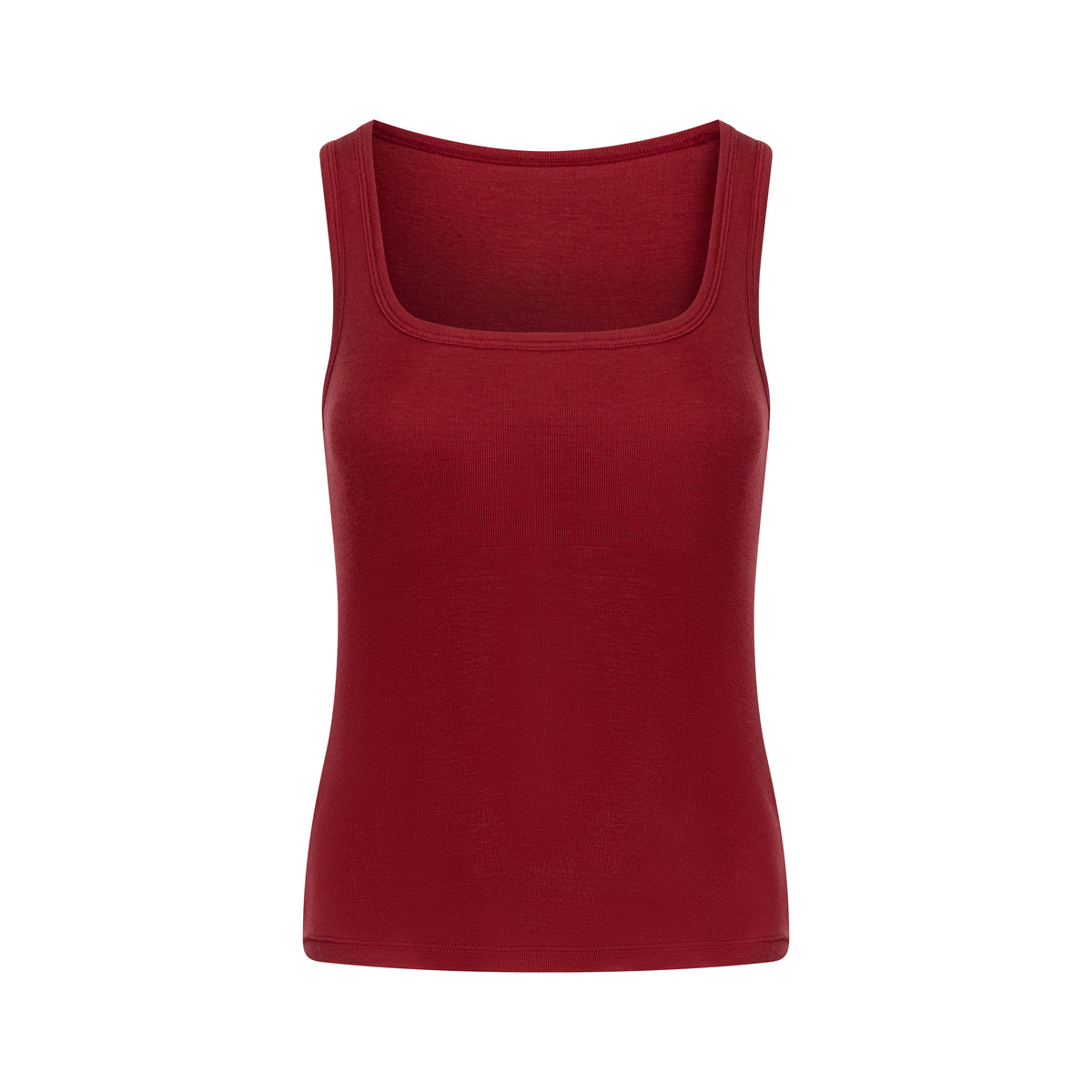 Square Neck Tencel Wool Slim Fit Tank Top - The Blender