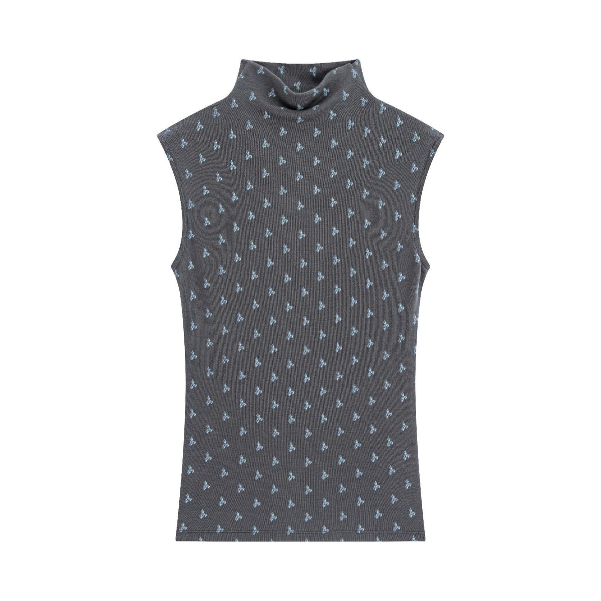Mock Neck Tencel Wool Sleeveless Slim Top - The Blender