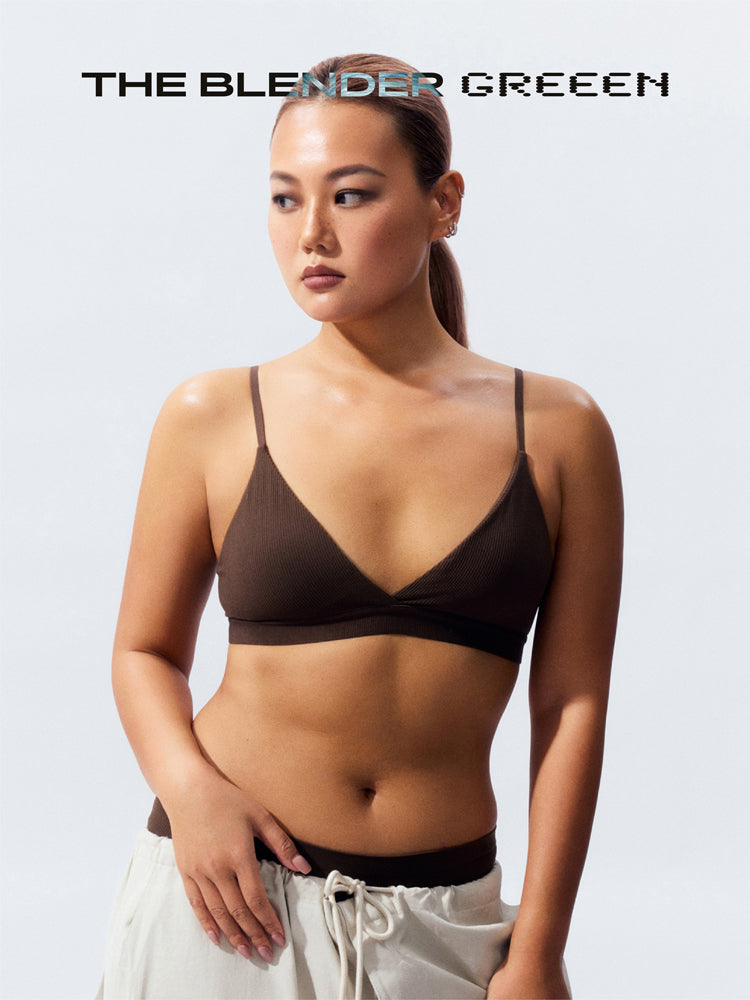 GREEEN Ribbed Deep V Triangle Cup - The Blender