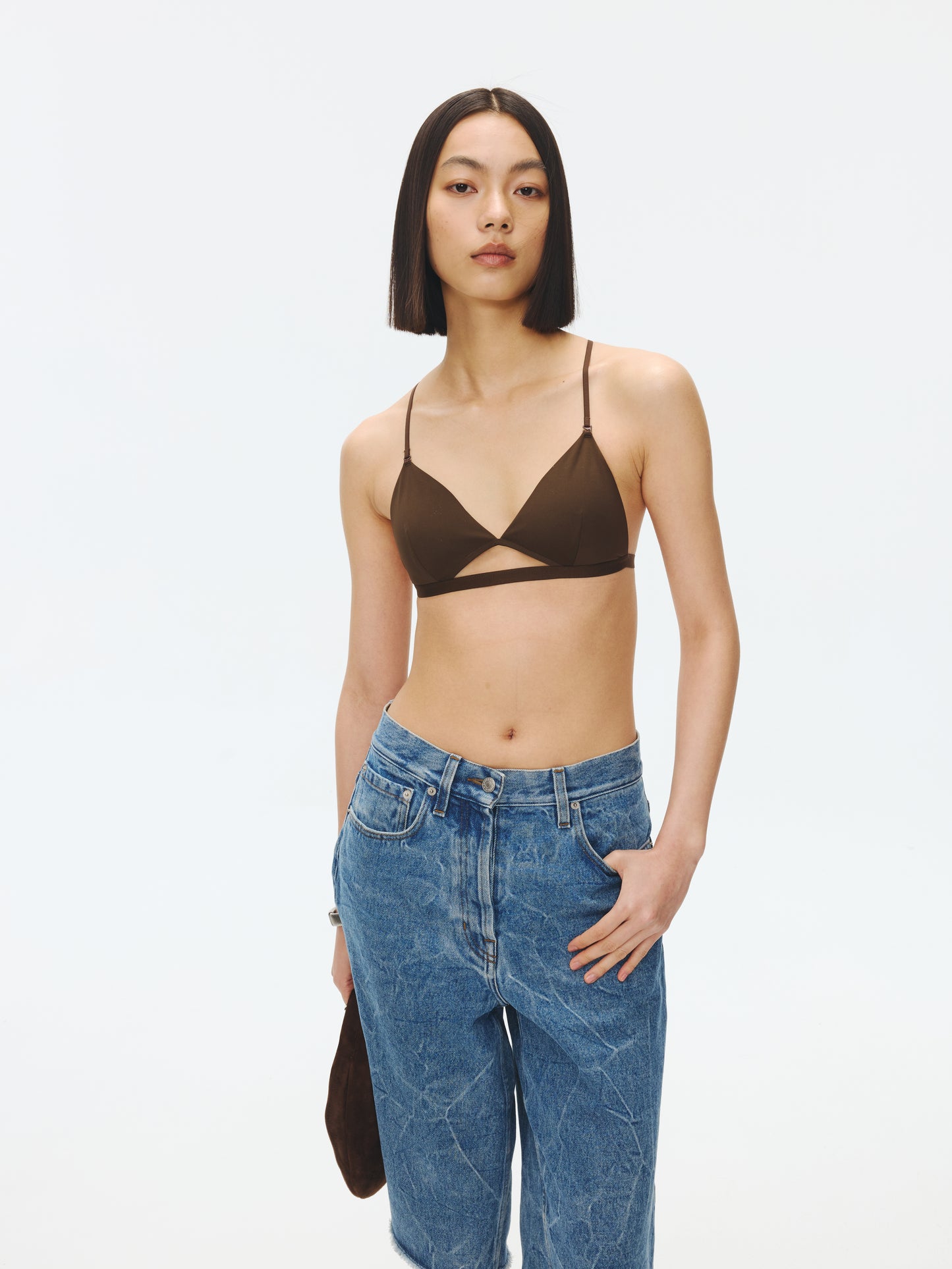 Hollow out triangle cup bra - The Blender