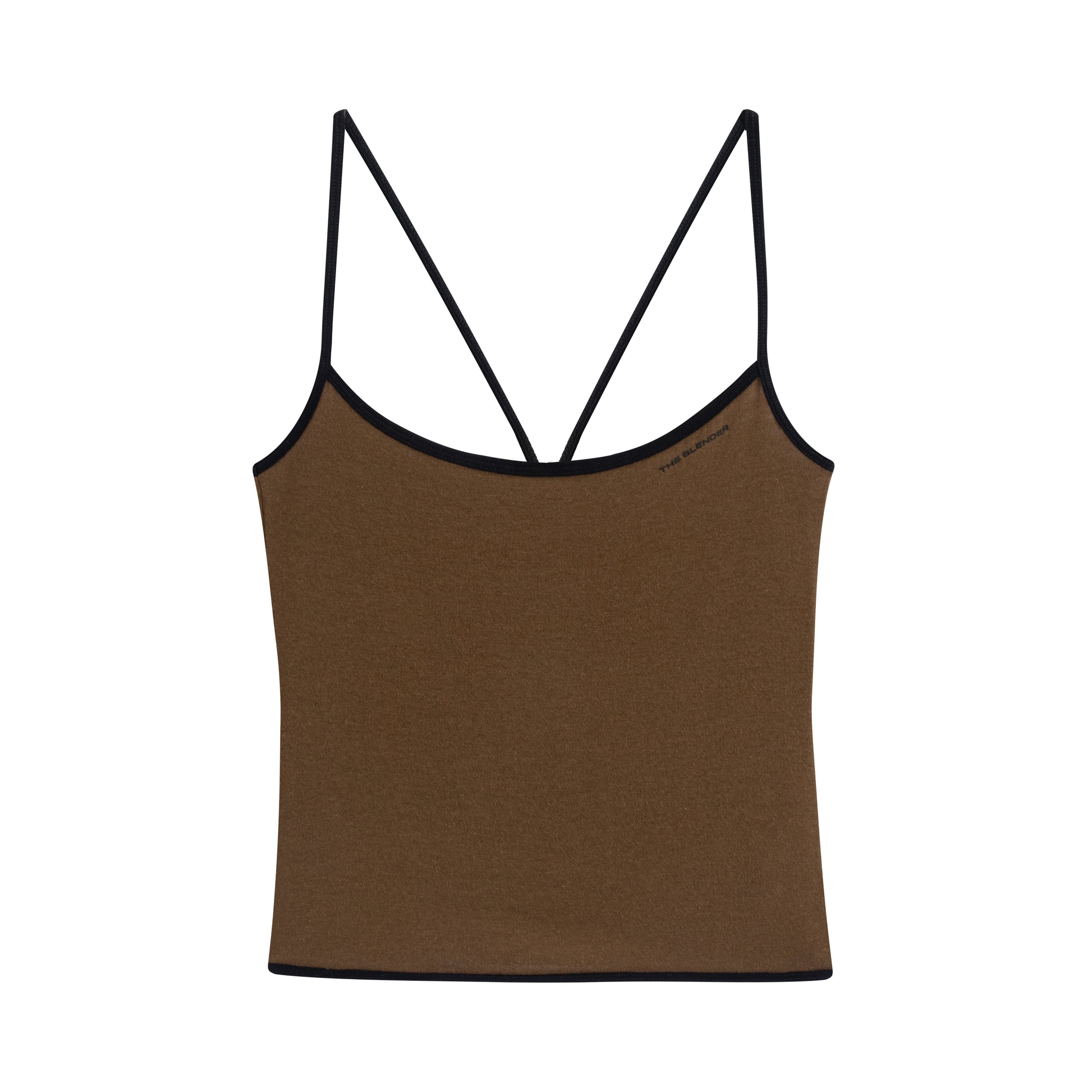 Crew Neck Y-Back Strappy Backless Cami Top - The Blender