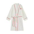 Contrast‑Color Lace Mid‑Length Loungewear Robe - The Blender