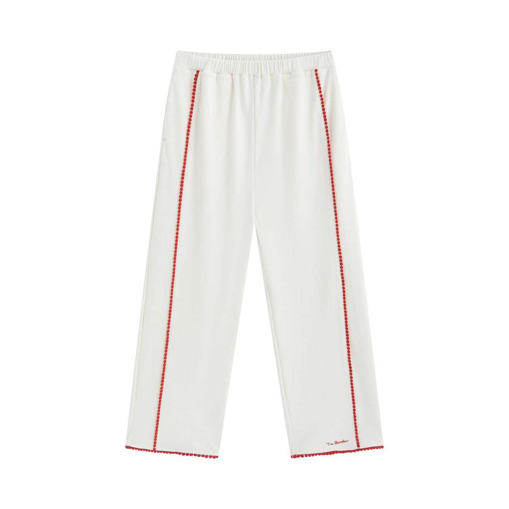 Contrast‑Color Lace Loungewear Pants - The Blender