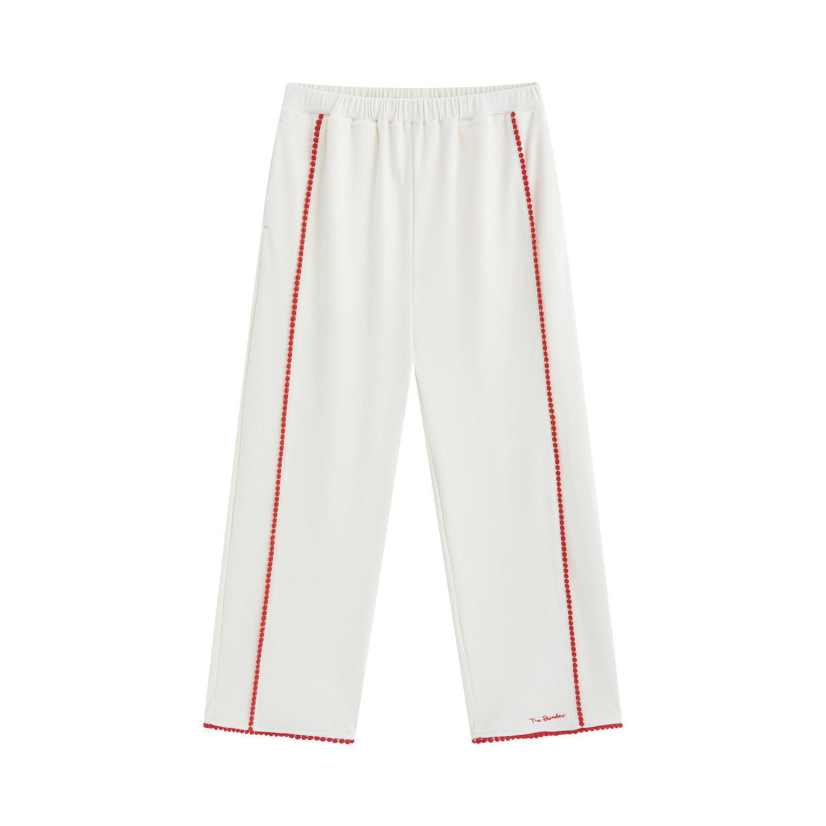 Contrast‑Color Lace Loungewear Pants - The Blender