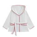 Contrast‑Color Lace Hooded Loungewear Robe - The Blender