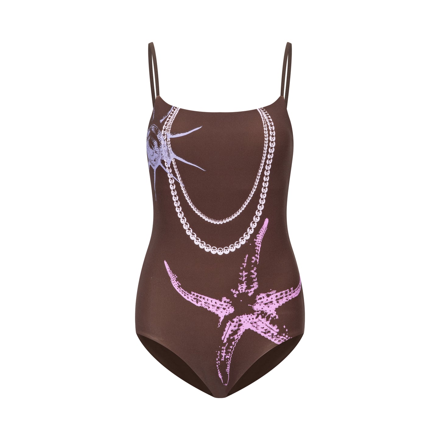 Printed Open Back Vacation One-Piece Swimsuit - The Blender