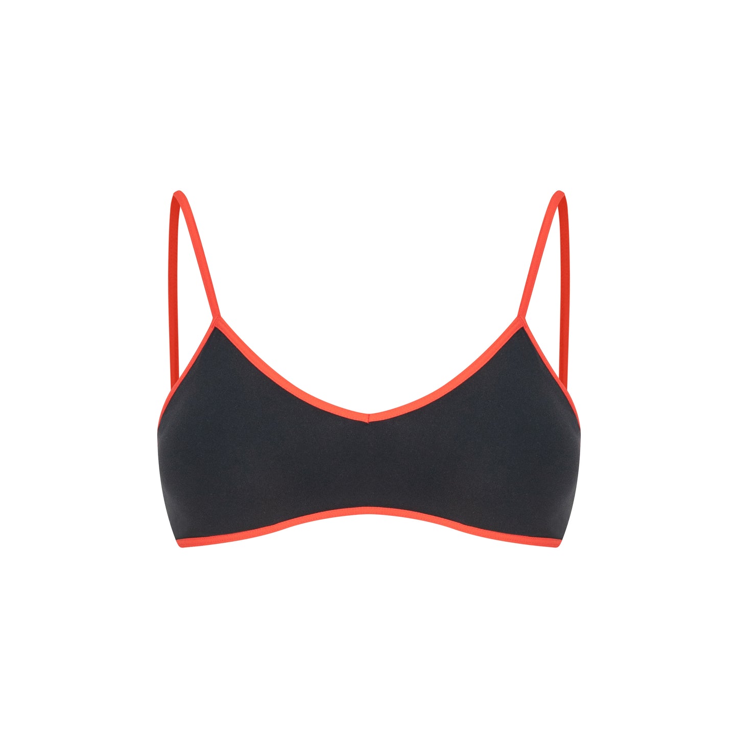 Contrast Color V-neck Vest Bra - The Blender