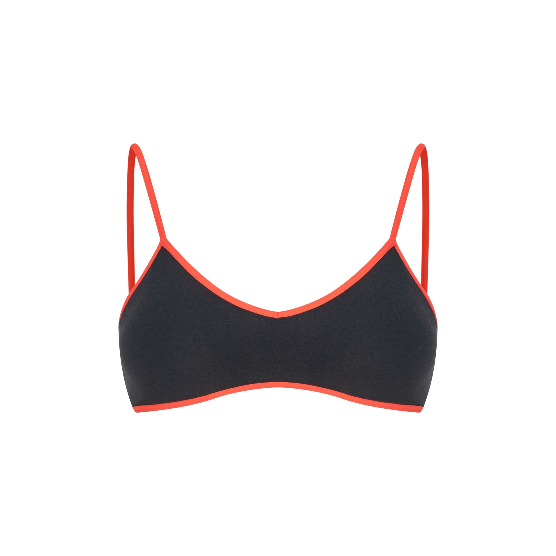 Contrast Color V-neck Vest Bra - The Blender