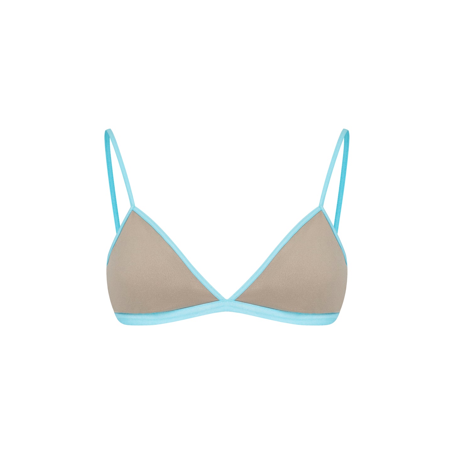 Contrast Color Convertible Cross-Strap Triangle Cup Bra - The Blender