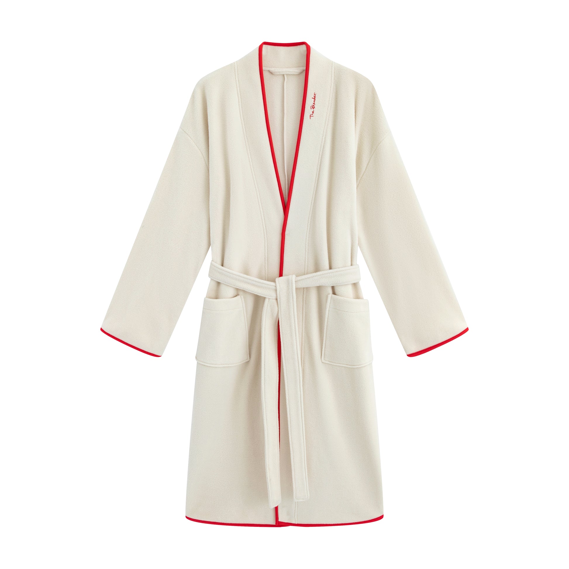Contrast-Logo Embroidered Robe - The Blender