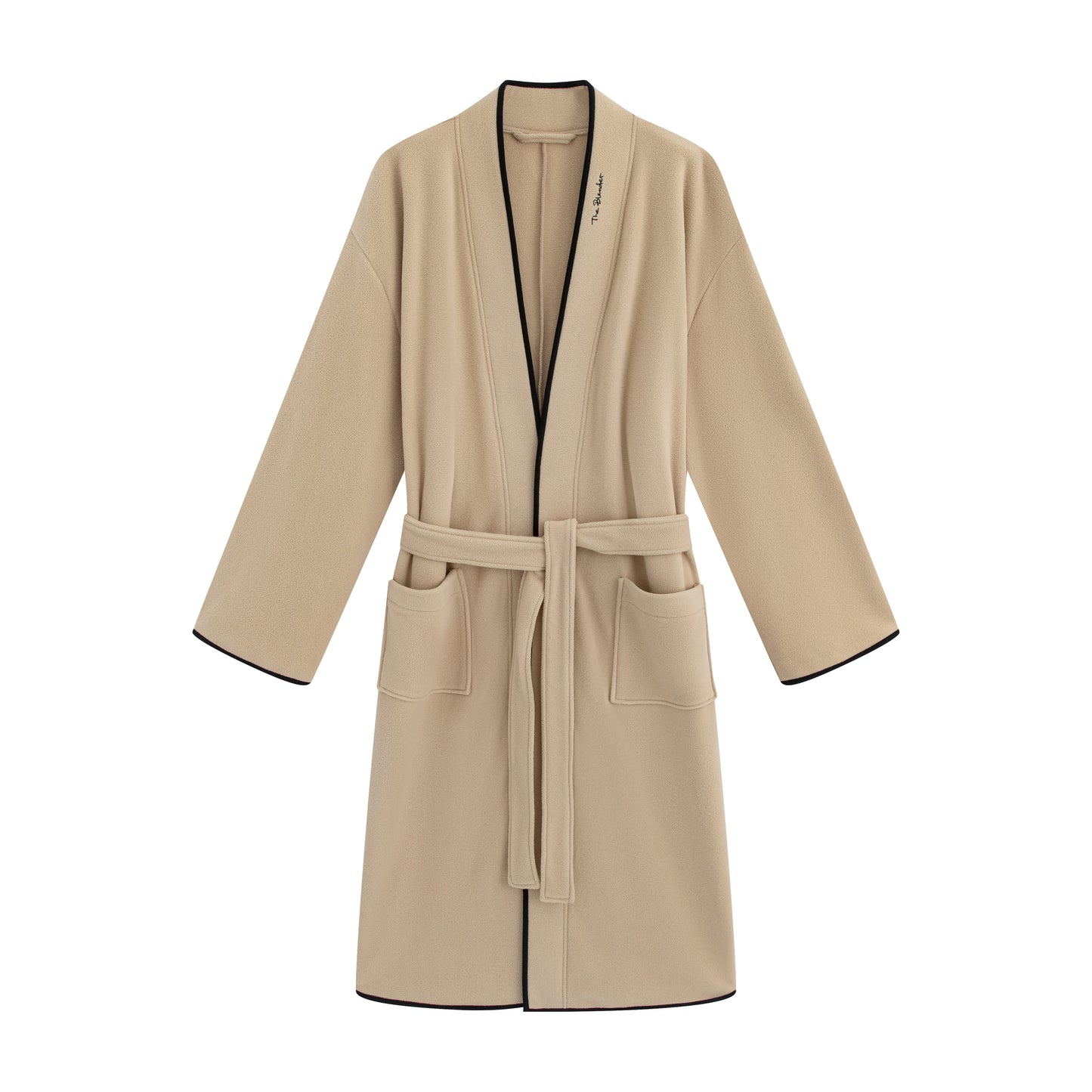 Contrast-Logo Embroidered Robe - The Blender